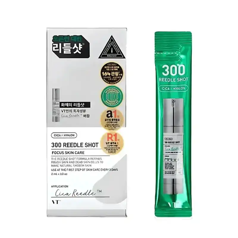 Alkuperäinen VT Cosmetics Cica X Hyalon Reedle Shot 300 2ml x 10pcs