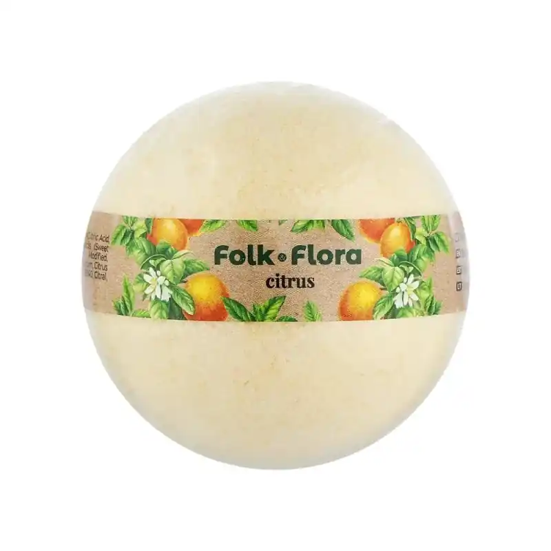 FOLK&FLORA Bath bomb Citrus, 130g Bestseller