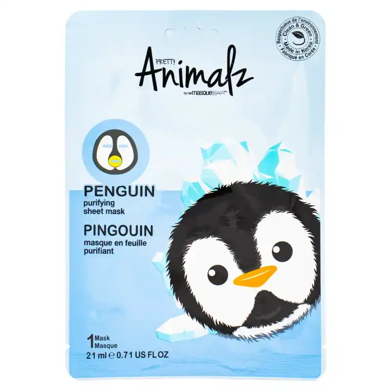 Älä Missaa Pretty Animalz Penguin Purifying Sheet Mask
