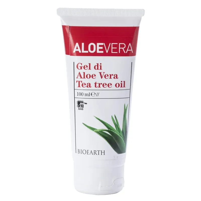 Bioearth Aloe Vera Gel with Organic Tea Tree oil geeli 100ml Korkea Laatu