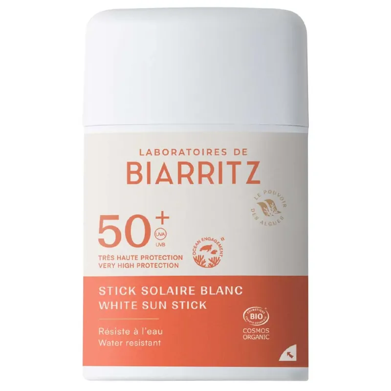 Laboratoires de Biarritz Aurinkovoidepuikko SPF50+ 12g - Valkoinen Tilaa Heti