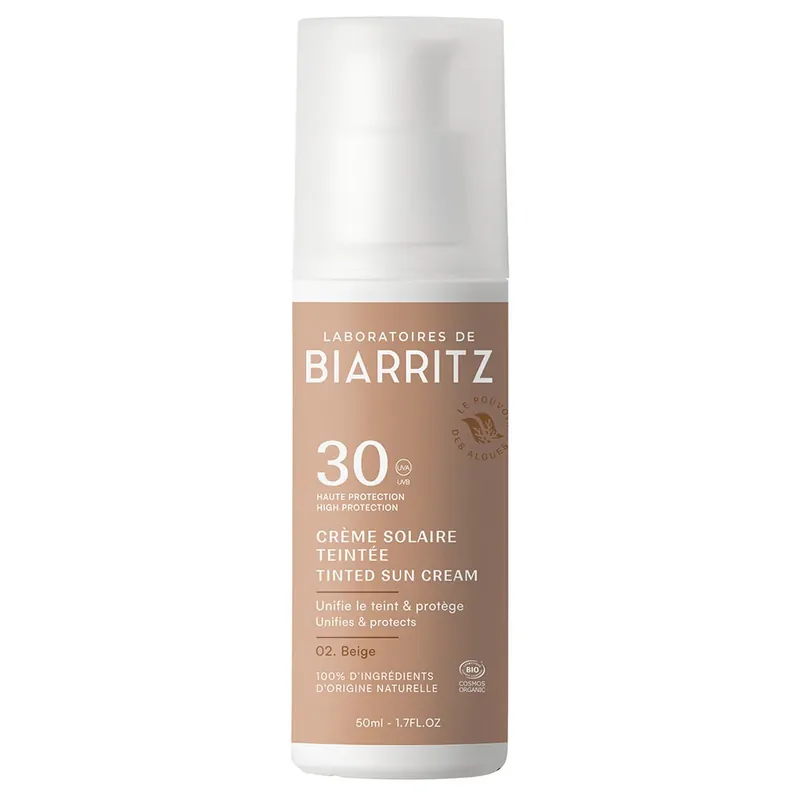 Turvallinen Maksu Laboratoires de Biarritz sävyttävä aurinkovoide kasvoille SPF30 50ml - Beige