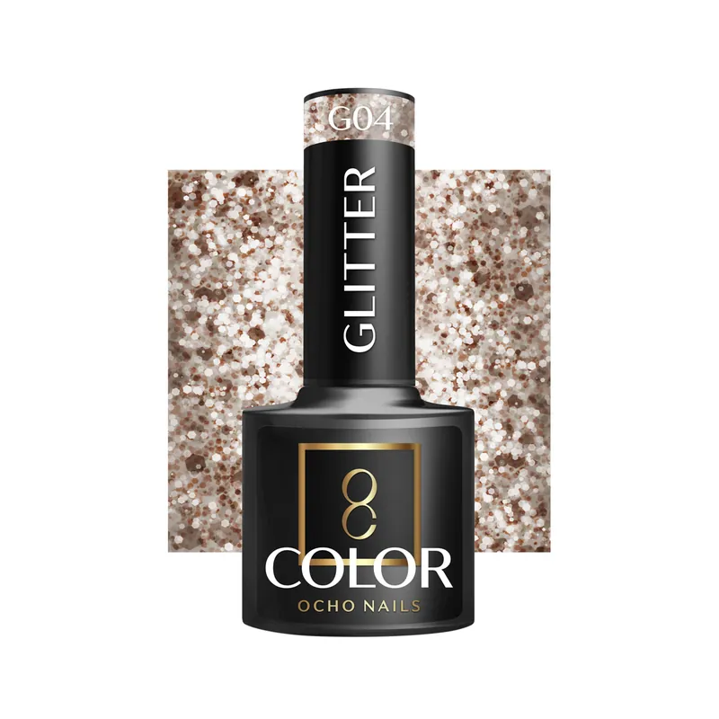 Pakollinen (Must-Have) OCHO NAILS hybridikynsilakka Glitter G04, 5 g