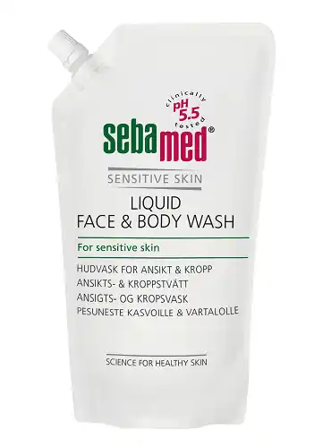 Sebamed Liquid Face & Body Wash 1000 ml täyttöpussi Edullinen Hinta