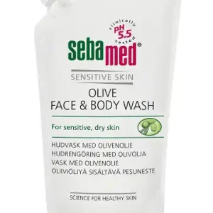 Erikoistarjous Sebamed Olive Face & Body Wash 1000 ml täyttöpussi