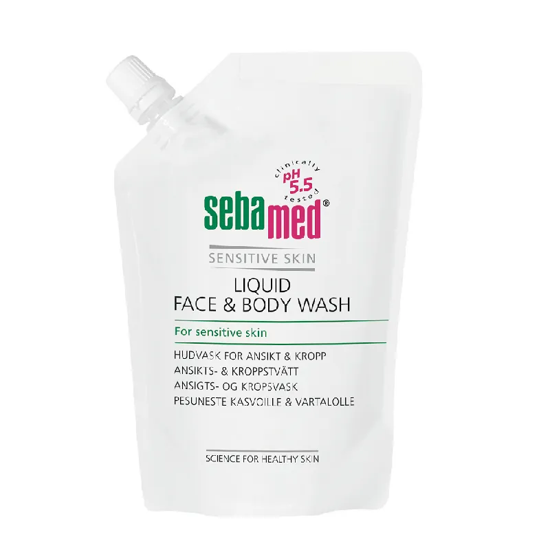 Sebamed Liquid Face & Body Wash 400 ml täyttöpussi Ilmainen Palautus