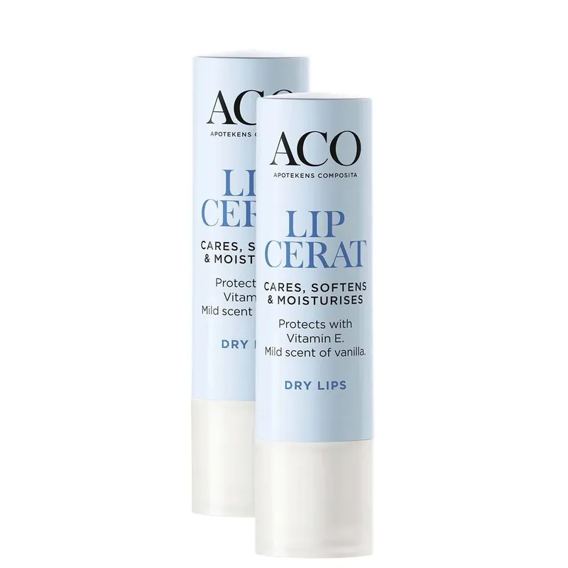 Kampanjahinta ACO FACE LIP CERAT HUULIVOIDE SÄÄSTÖPAKKAUS 2 X 4,6 G