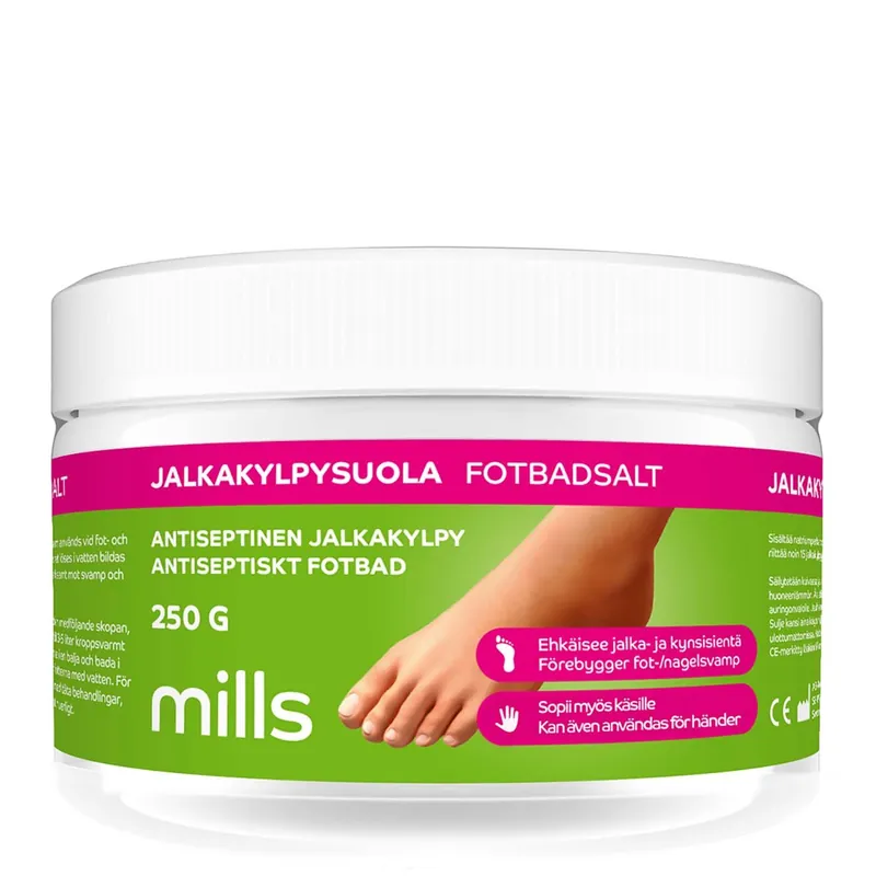 Uusi Kokoelma MILLS JALKAKYLPYSUOLA ANTISEPTINEN 250 G