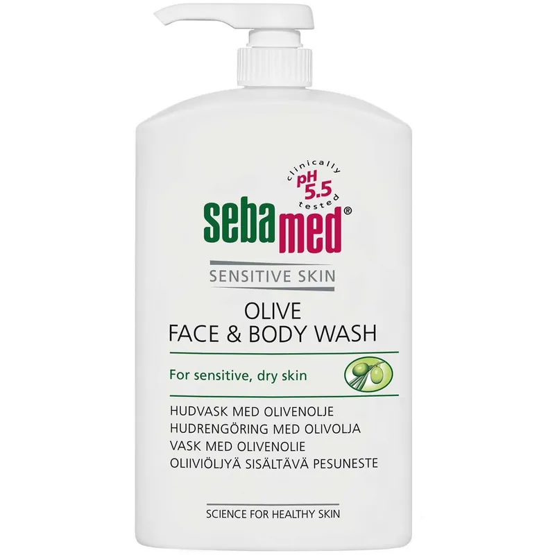 SEBAMED OLIVE FACE & BODY WASH PUMPPUPULLO 1000 ML Alennettu Hinta