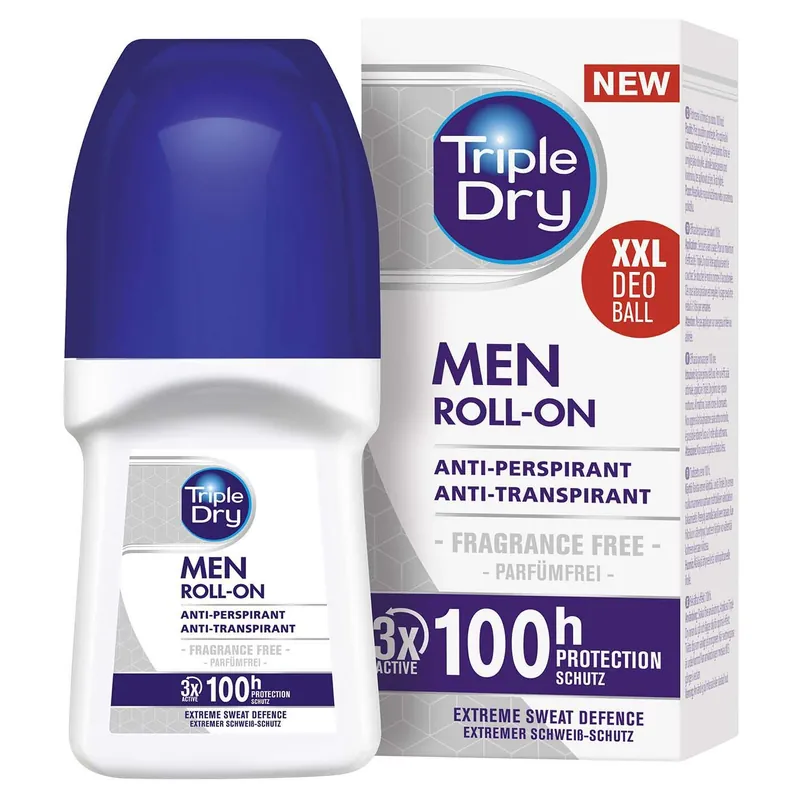 TRIPLE DRY 100H MEN ANTIPERSPIRANT ROLL-ON HAJUSTEETON 50 ML Halpa Hinta