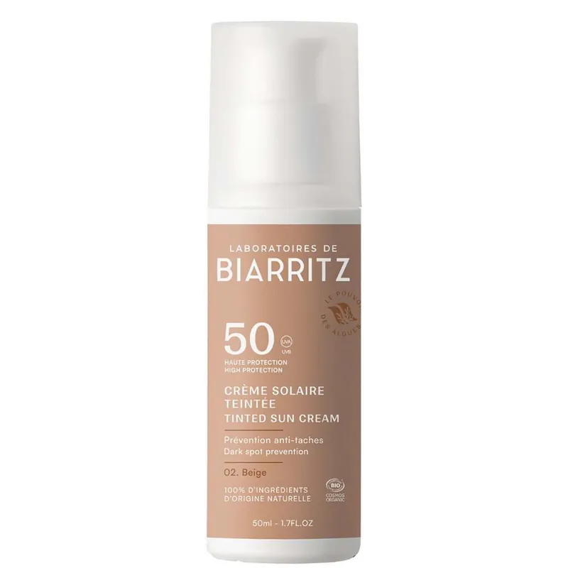 Sertifioitu LABORATOIRES DE BIARRITZ TINTED SUN CREAM BEIGE SPF50 50 ML
