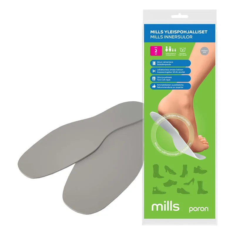 MILLS TERVEYSPOHJALLINEN PORON 2 kpl Edullinen Hinta