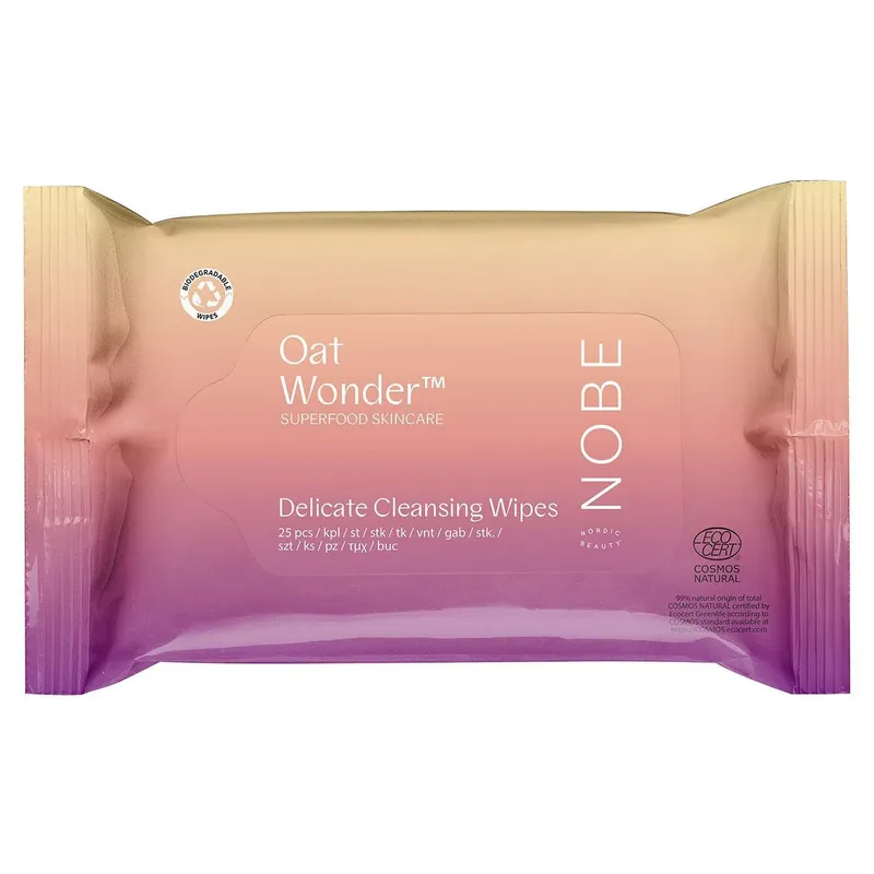 NOBE OAT WONDER DELICATE CLEANSING WIPES 25 KPL Edullinen