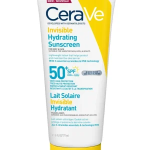 CeraVe Invisible Hydrating Sunscreen SPF50+ aurinkosuojavoide 177 ml Heti Saatavilla