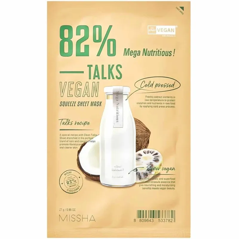 Tehdashinta Missha Talks Vegan Pocket Mega Nutritious – Syväravitseva Yönaamio 10g