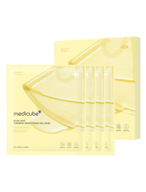 Medicube Kojic Acid Turmeric Brightening Gel Mask Set Halpa