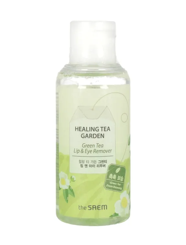 the SAEM Healing Tea Garden Green Tea Lip & Eye Remover Aito