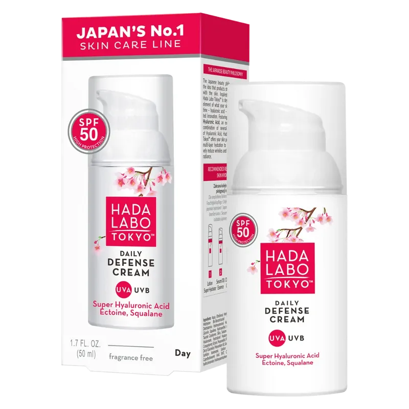 Hada Labo Tokyo Daily Defensive Cream SPF 50 - Kosteuttava aurinkovoide 50 ml Kampanjahinta