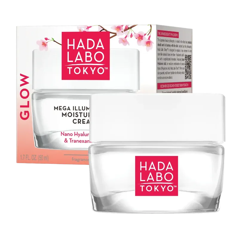 Uutuus Hada Labo Tokyo GLOW Mega Illuminating Moisturizer Cream - Kasvovoide 50 ml