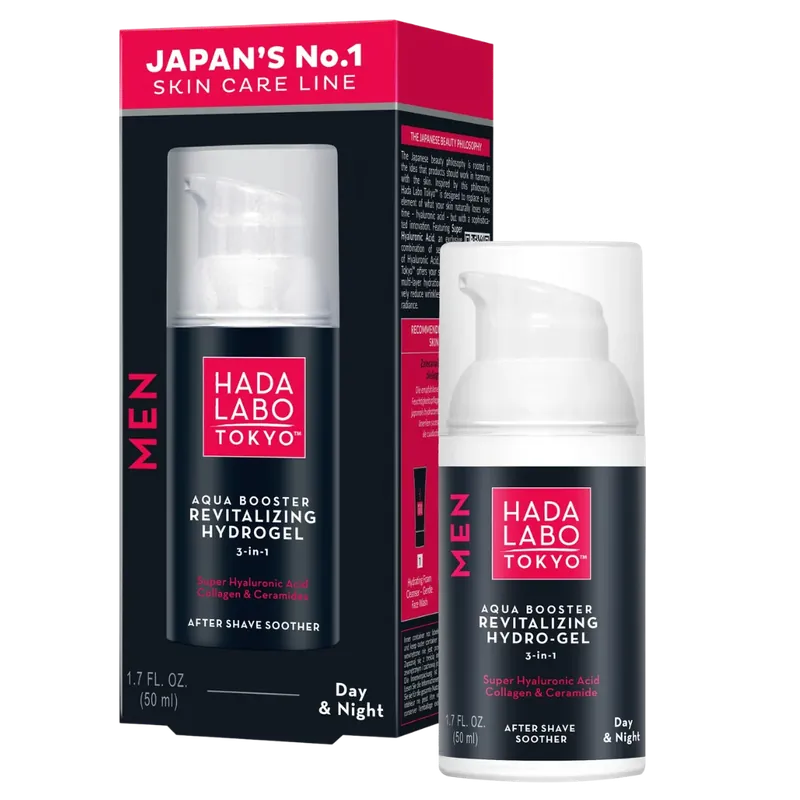 Bestseller Hada Labo Tokyo MEN Aqua Booster Revitalizing Hydrogel - Kasvovoide 50 ml