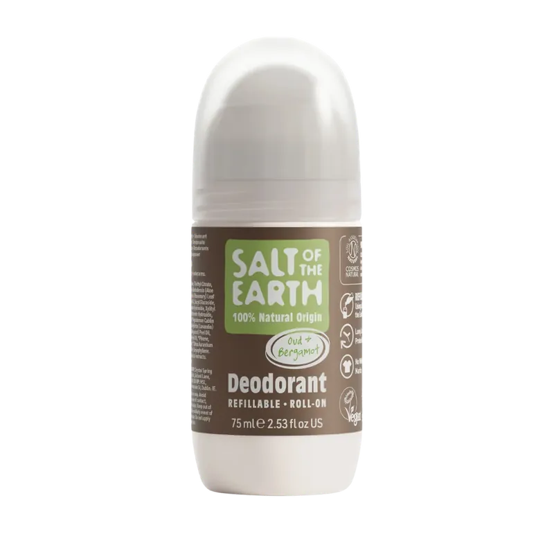 Poisto Salt of the Earth - Oud & Bergamot Roll-On Deodorantti 75 ml
