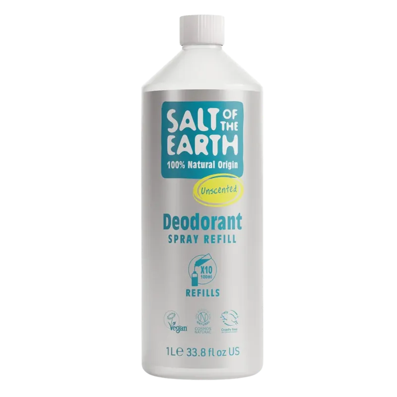 Salt of the Earth - Tuoksuton Spray Deodorantti täyttöpakkaus 1 L Tarjoushinta