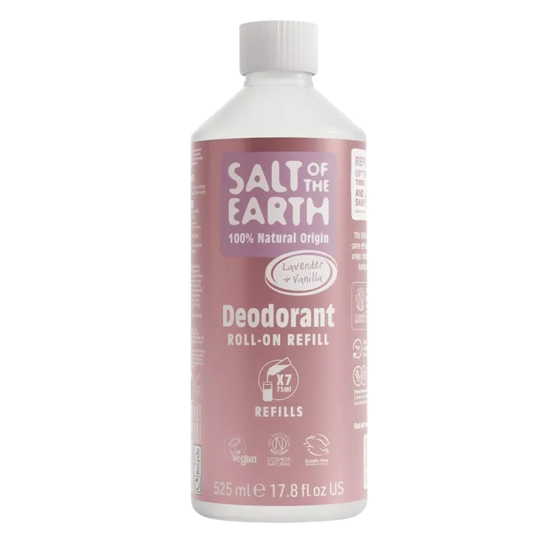 Salt of the Earth - Laventeli & Vanilja Roll-On Deodorantti täyttöpakkaus 525 ml - erä Flash-Tarjous