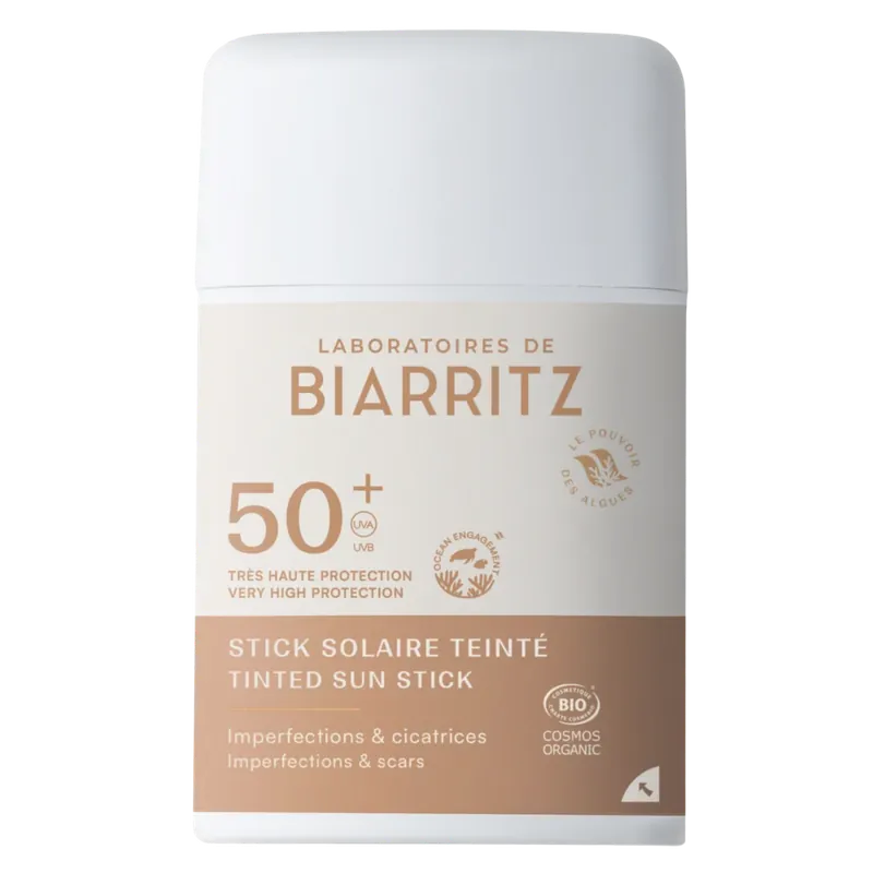 Lähetetään Heti Laboratoires de Biarritz Tinted Suncsreen Stick SPF50+ - Sävytetty Aurinkosuojapuikko 12 g - erä