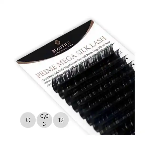Korkea Laatu Ripsikuidut - Prime Mega Silk - C-kaari - 0,03mm - 12mm