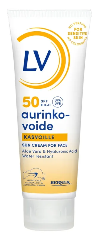 LV 50ml aurinkovoide spf50 kasvoille Halpa