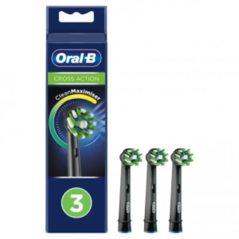 ORAL-B CROSS ACTION VAIHTOHARJAT MUSTA 3KPL Alennettu Hinta