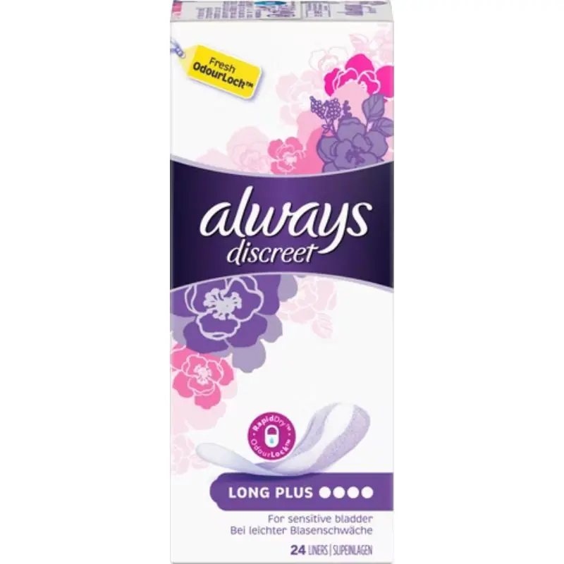 Nopea Toimitus ALWAYS DISCREET PLUS PIKKUHOUSUNSUOJA 24KPL