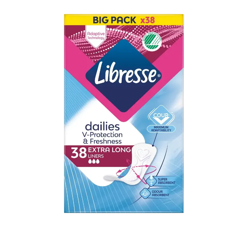 Tukkuhinta LIBRESSE PIKKUHOUSUNSUOJA XL 38KPL BIG PACK