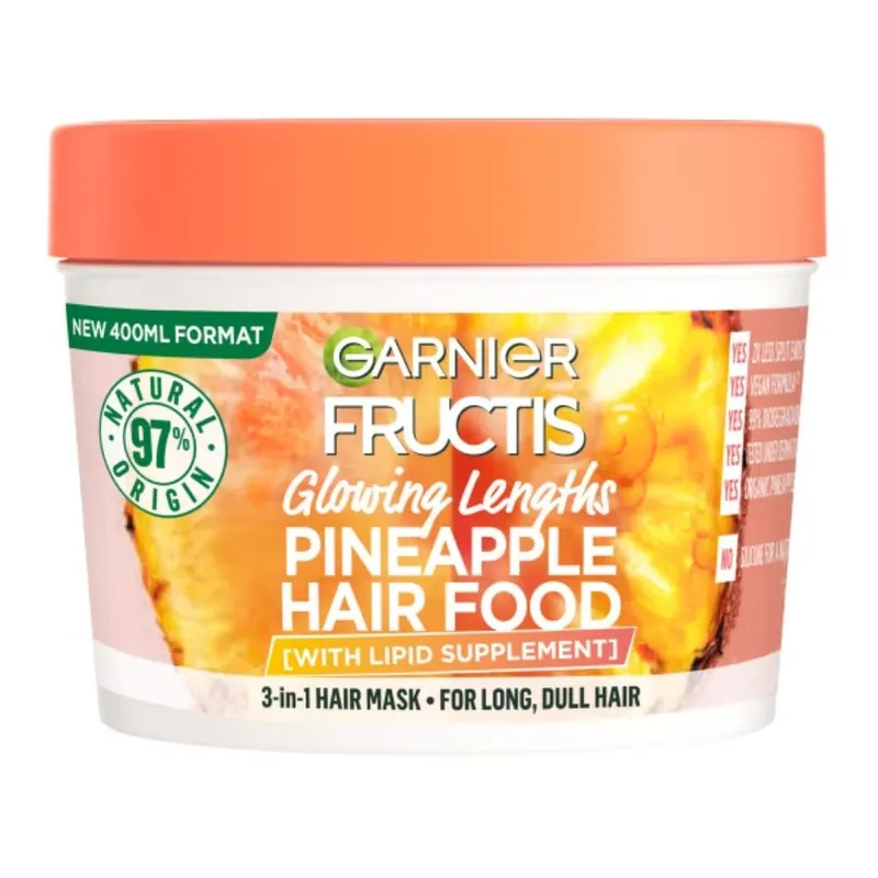 Flash-Tarjous GARNIER FRUCTIS 400ML HAIR FOOD PINEAPPLE HIUSNAAMIOPITKILLE HIUKSILLE