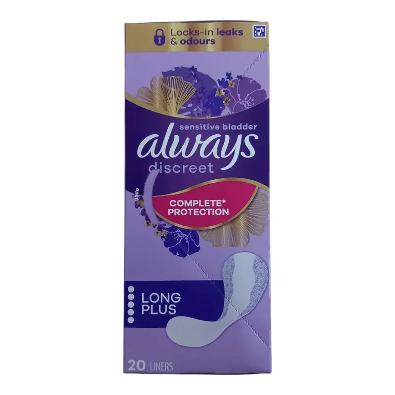DISCREET LINERS LONG PLUS 20KPL Halpa Hinta