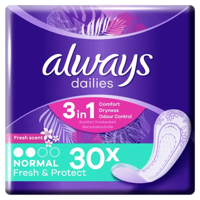 ALWAYS FRESH NORMAL 30 KPL PIKKUHOUSUNSUOJA Edullinen Hinta