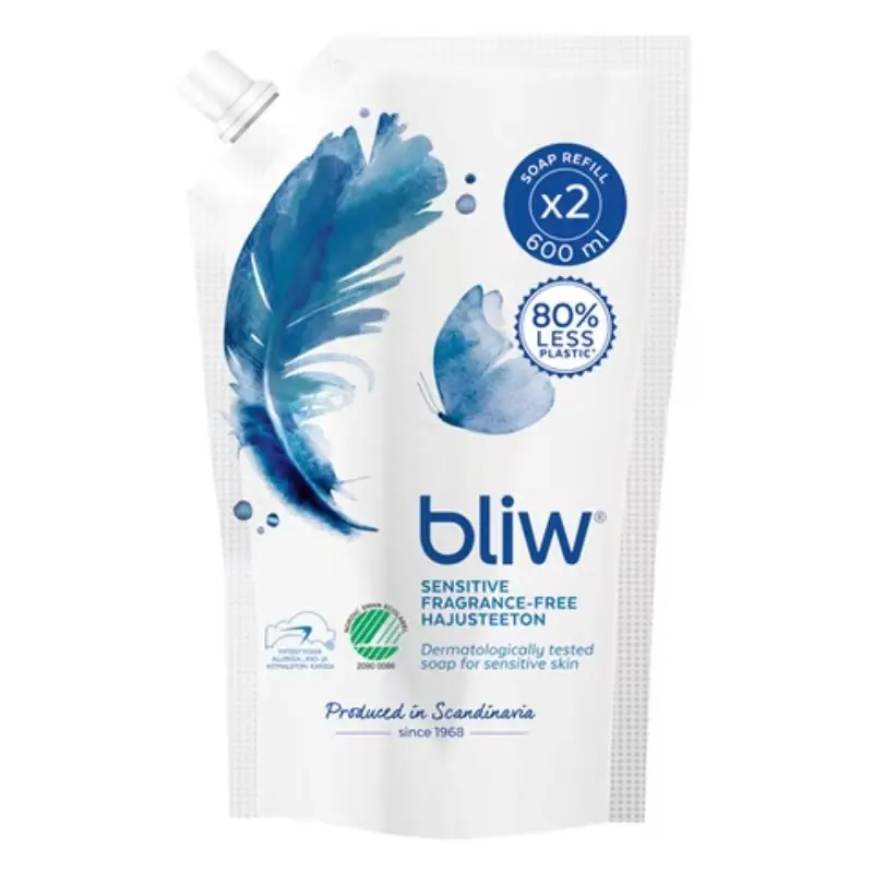 Uusi Malli BLIW NESTESAIPPUA SENSITIVE 600ML TÄYTTÖPUSSI