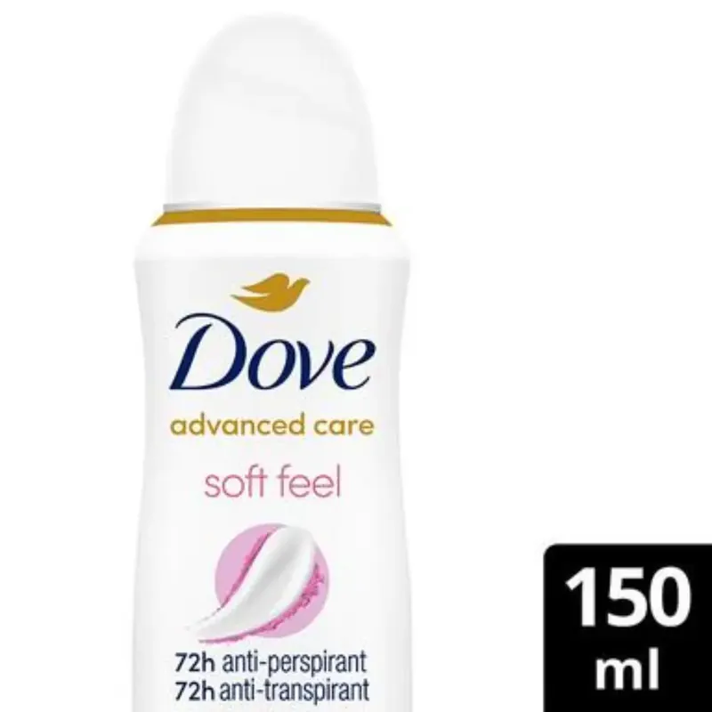 DOVE ADVANCED SOFT FEEL DEODORANTTI SPRAY 150ML Suoraan Valmistajalta