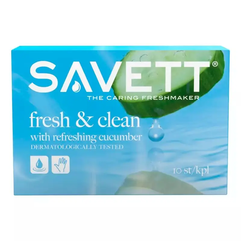SAVETT FRESH&CLEAN KOSTEUSPYYHE 10KPL Halpa