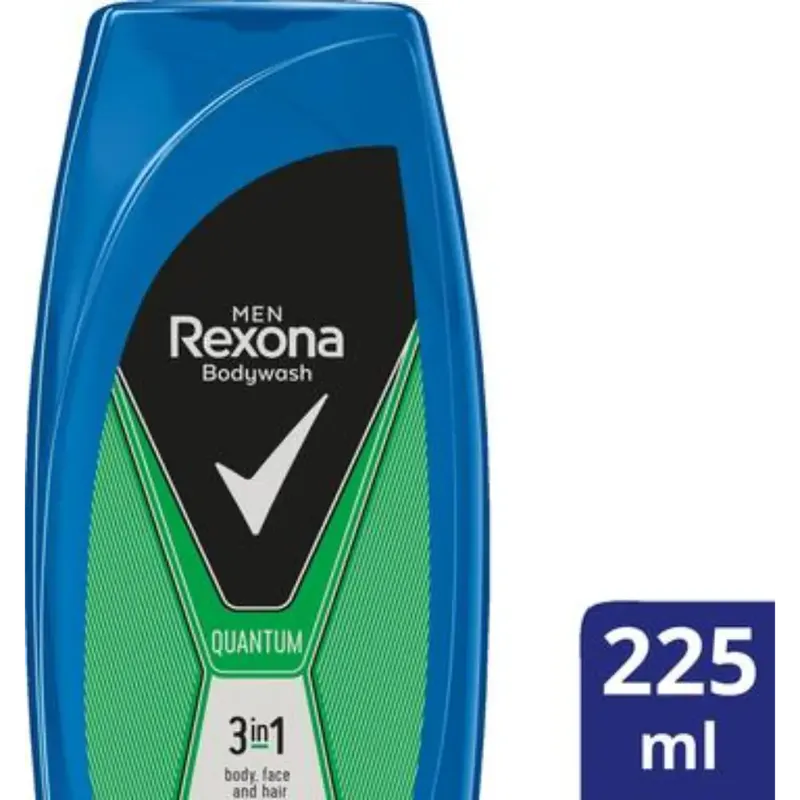 Turvallinen Maksu REXONA 225ML QUANTUM SG SUIHKUSAIPPUA