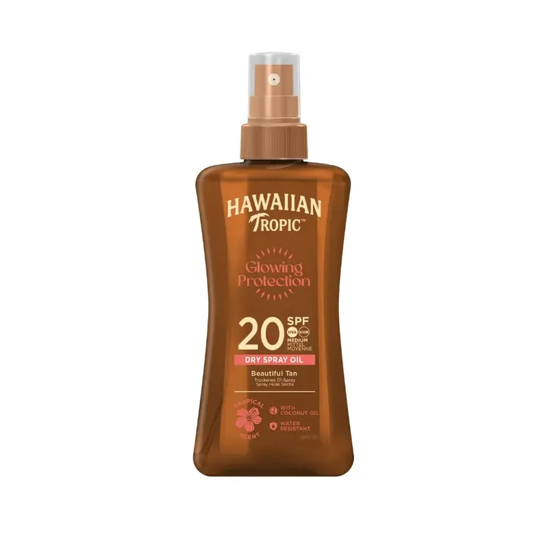 HAWAIAN TROPIC DRY OIL SK20 AURINKOSUOJAÖLJY200ML Nopea Toimitus