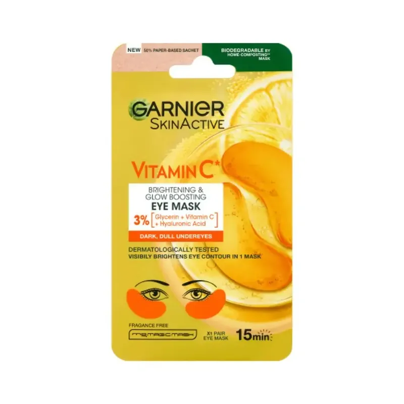 SkinActive Vitamin C Brightening&Glow Silmänalusnaamio Garnier5g Viimeinen Mahdollisuus