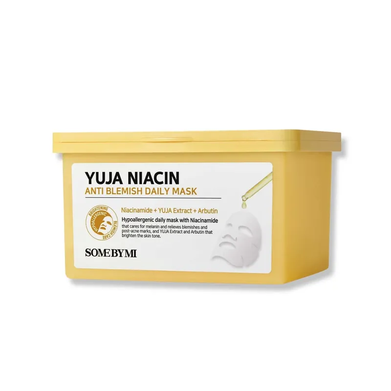 Uusi Kokoelma SOME BY MI Yuja Niacin Anti-Blemish Daily Mask 30 kpl kangasnaamiot