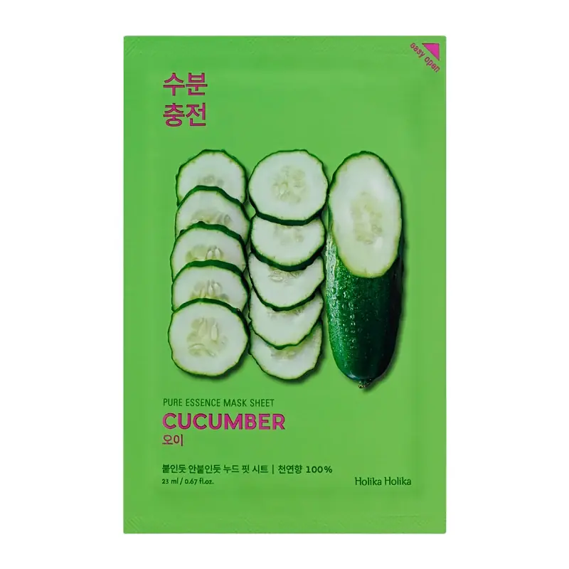 HOLIKA HOLIKA Pure Essence Mask Sheet Cucumber kangasnaamio Nopea Toimitus