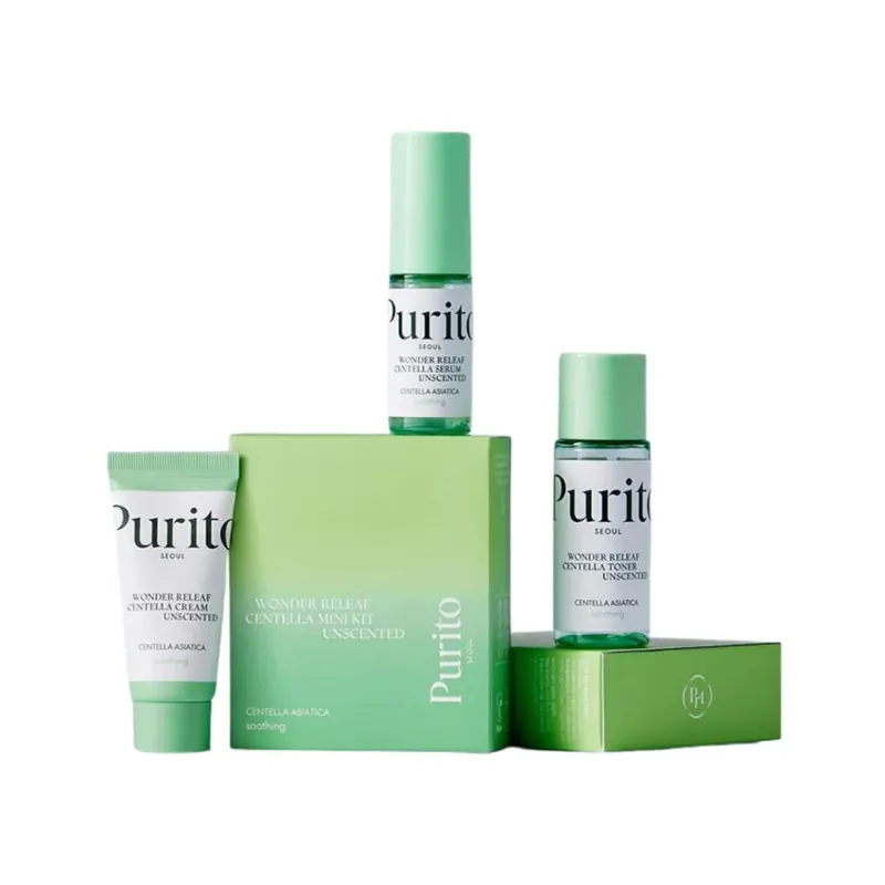 Eniten Myyty PURITO SEOUL Wonder Releaf Centella Mini Kit Unscented matkakokosetti
