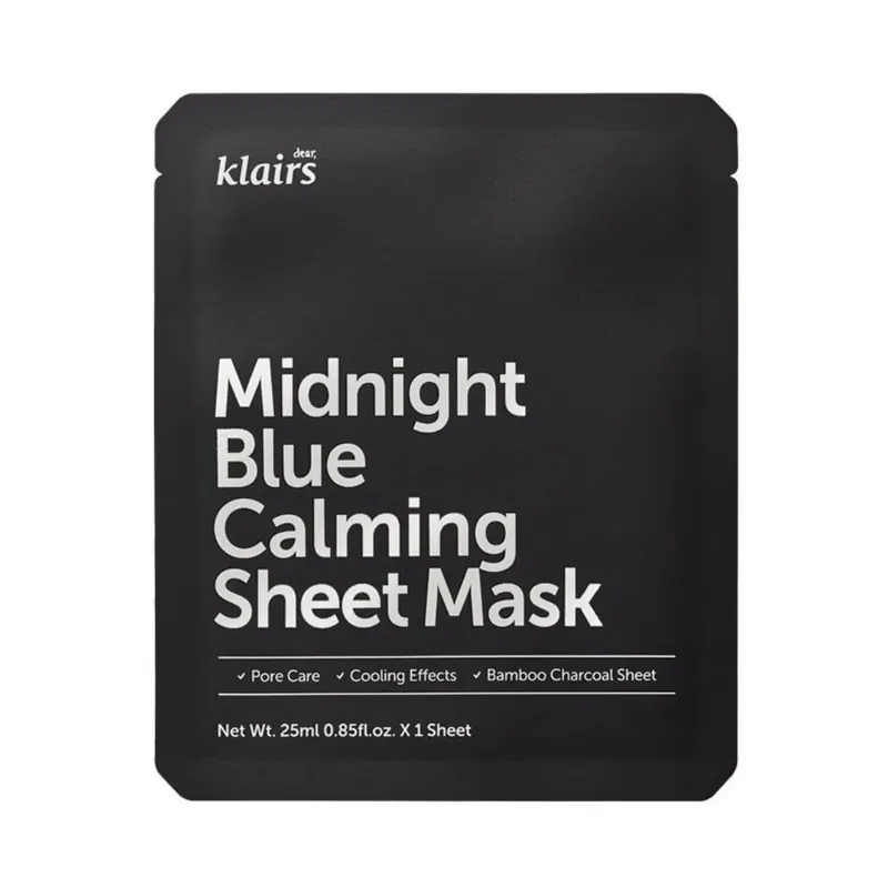 KLAIRS Midnight Blue Calming Sheet Mask kangasnaamio Kuuma Tarjous