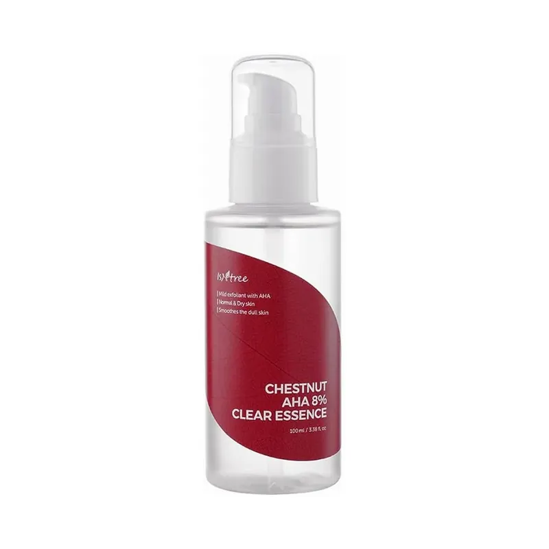 ISNTREE Chestnut AHA 8% Clear Essence kuoriva essenssi Ilmainen Palautus
