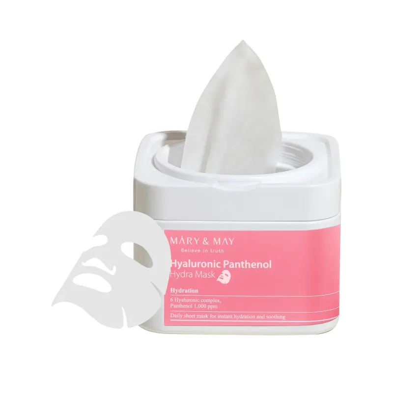 MARY&MAY Hyaluronic Panthenol Hydra Mask 30pc kangasnaamiot Suosittu