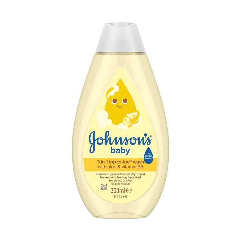 Uusi Kokoelma Johnson‘s® baby 3 in 1 Top-to-Toe® pesuneste 300 ml
