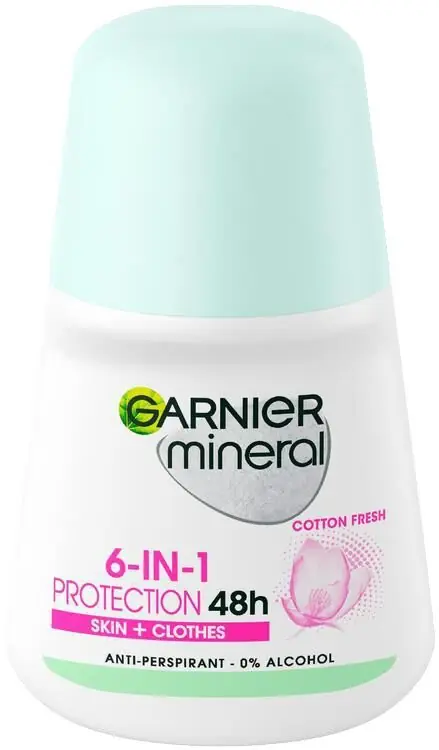 Garnier Mineral Deodorant Woman Invisible Black, White & Colors Roll-on 50ml Alennus